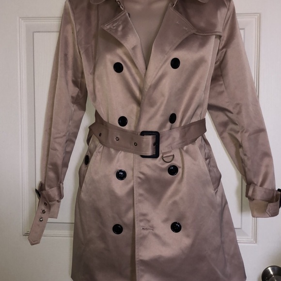 Lin Al Ping Jackets & Blazers - GORGEOUS Nude Trench Coat